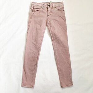 Free People light blush pink skinny straight leg ankle jeans - Size 24‎